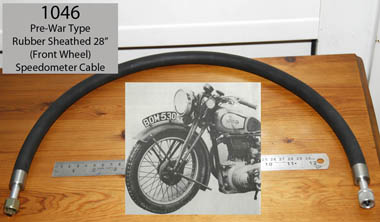 1930s Rubber Sheathed Speedo Cable